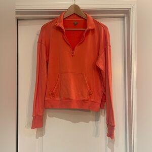 Aerie pink  1/4 Zip oversized sweater
